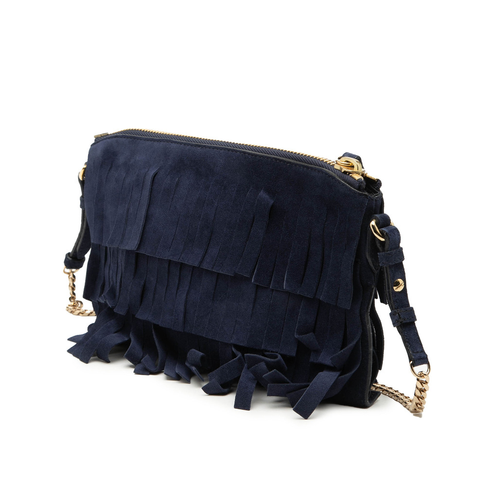Pre-Loved Burberry Suede Peyton Fringe Crossbody - Picture 2 of 8